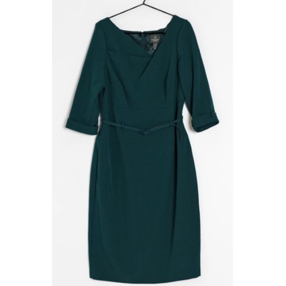 Adrianna Papell Dresses & Skirts - Adrianna Papell Emerald Belted Sheath Dress 6
